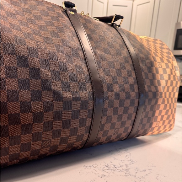 Louis Vuitton Damier Ebene Keepall Bandouliere 55 boston bag - Picture 9 of 16
